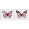 Stupell Industries Pink Butterflies with Vintage Cursive 2pc Canvas Set By Janet Tava